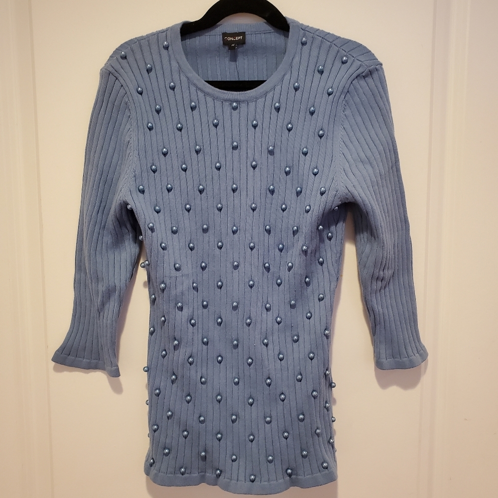 Ribbed Pearl Top